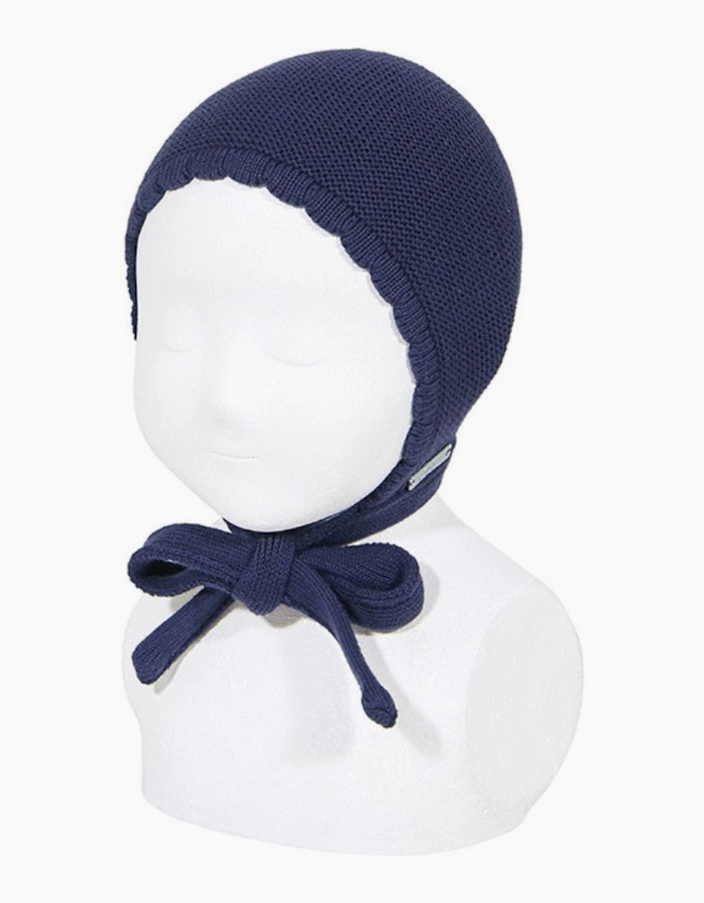 Navy 480 Knit Tie Bonnet
