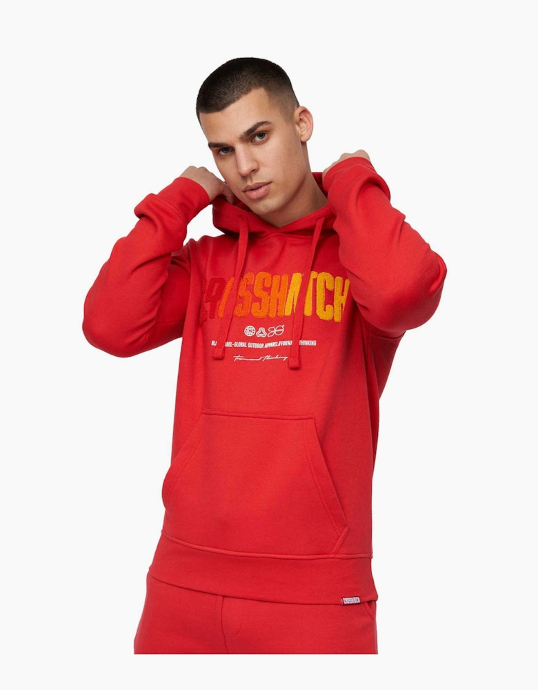 Crosshatch Mens Flocked Hoodie