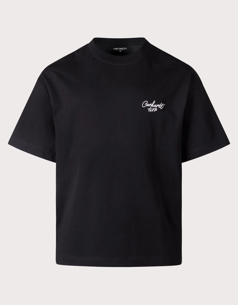 Boxy Loose Fit Signature Script T-Shirt