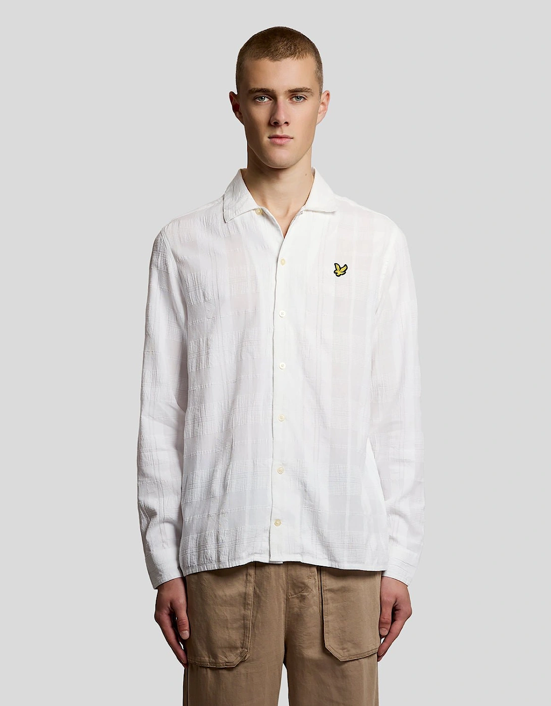 Cotton Check Textured Shirt, 7 of 6