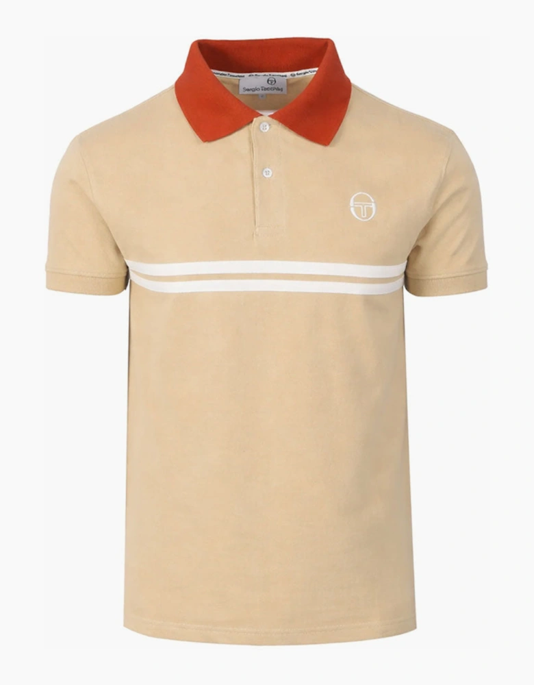 Sergio Tacchini Supermac Polo Shirt - Mojave Dessert/Rooibos Tea/Gardenia