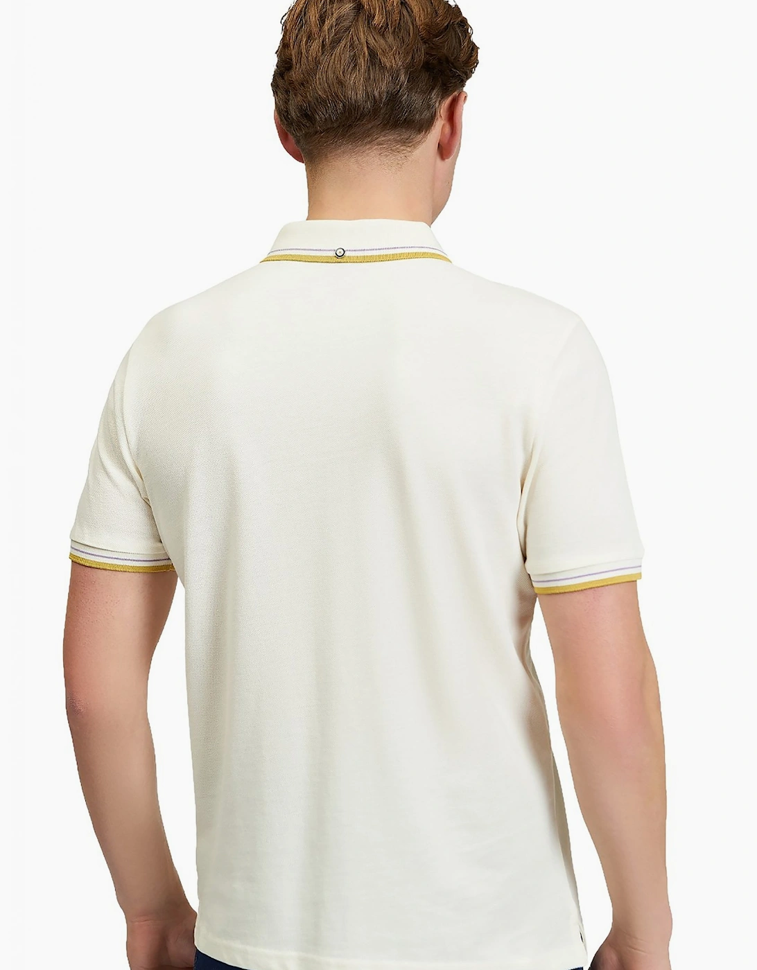 Signature Short Sleeve Men's Pique Polo Shirt | Oyster White