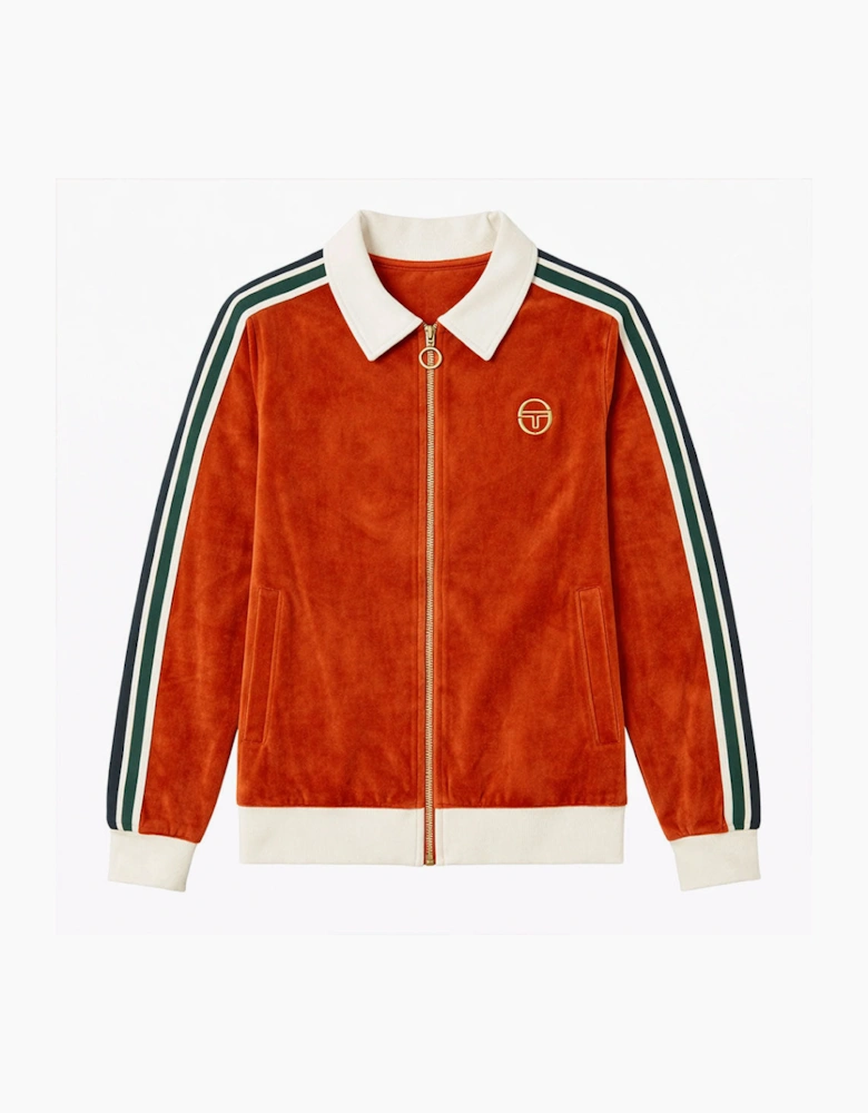 Sergio Tacchini Monte Velour Track Jacket - Rooibos Tea/Gardenia
