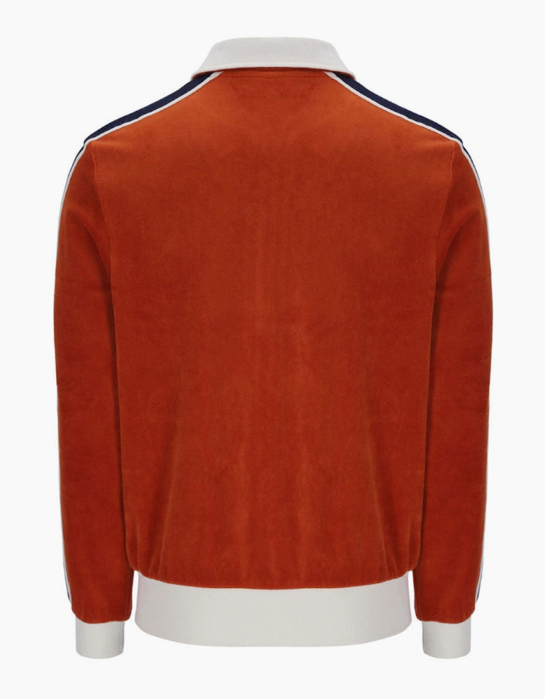 Sergio Tacchini Monte Velour Track Jacket - Rooibos Tea/Gardenia
