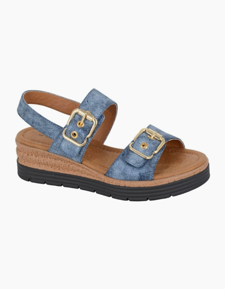 Cipriata MILIA Womens Cross Strap Sandals Blue