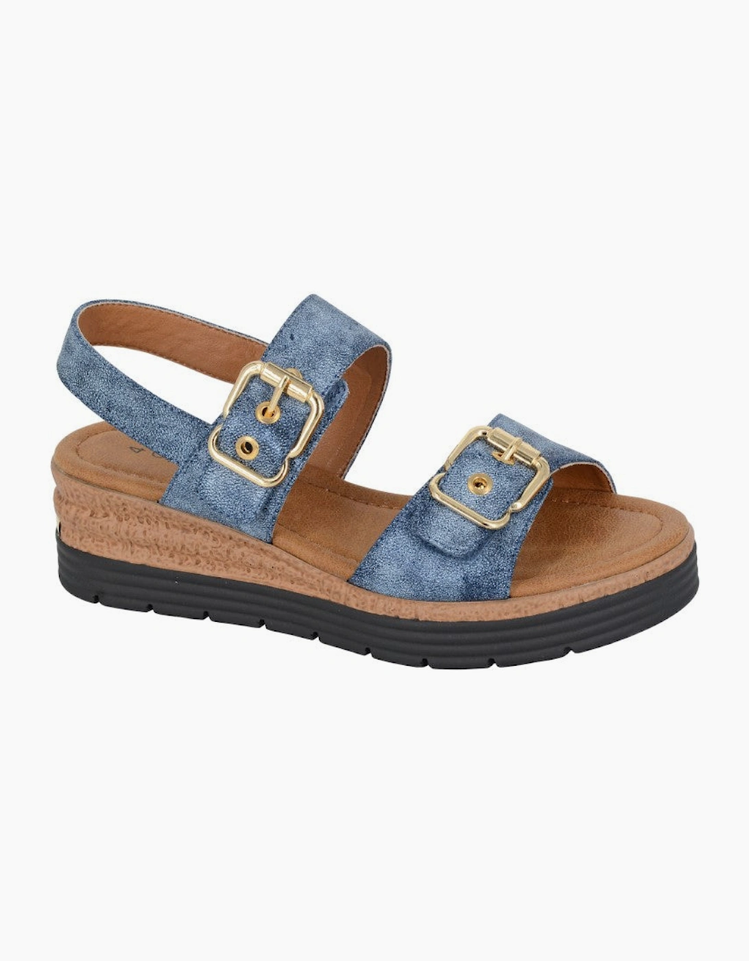 Cipriata MILIA Womens Cross Strap Sandals Blue, 3 of 2