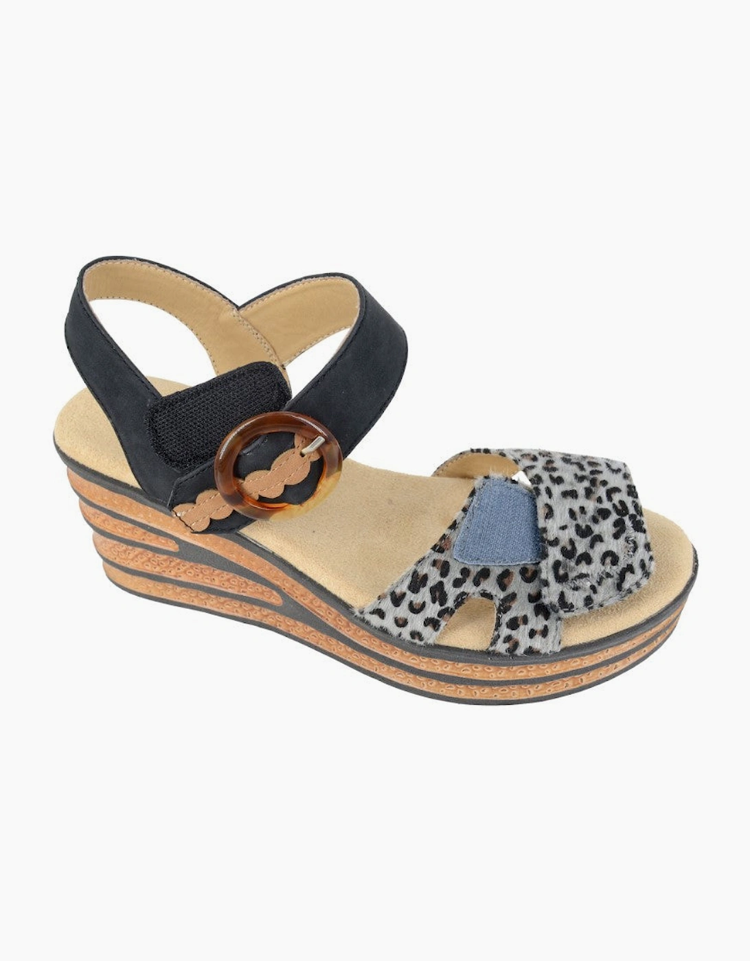 Cipriata DANTA Womens Ankle Strap Sandals Black, 4 of 3
