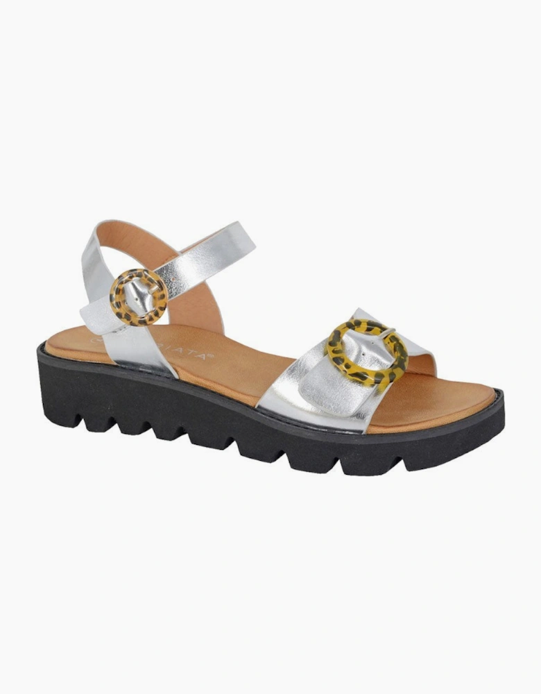 Cipriata MIMI Womens Ankle Strap Sandals Silver