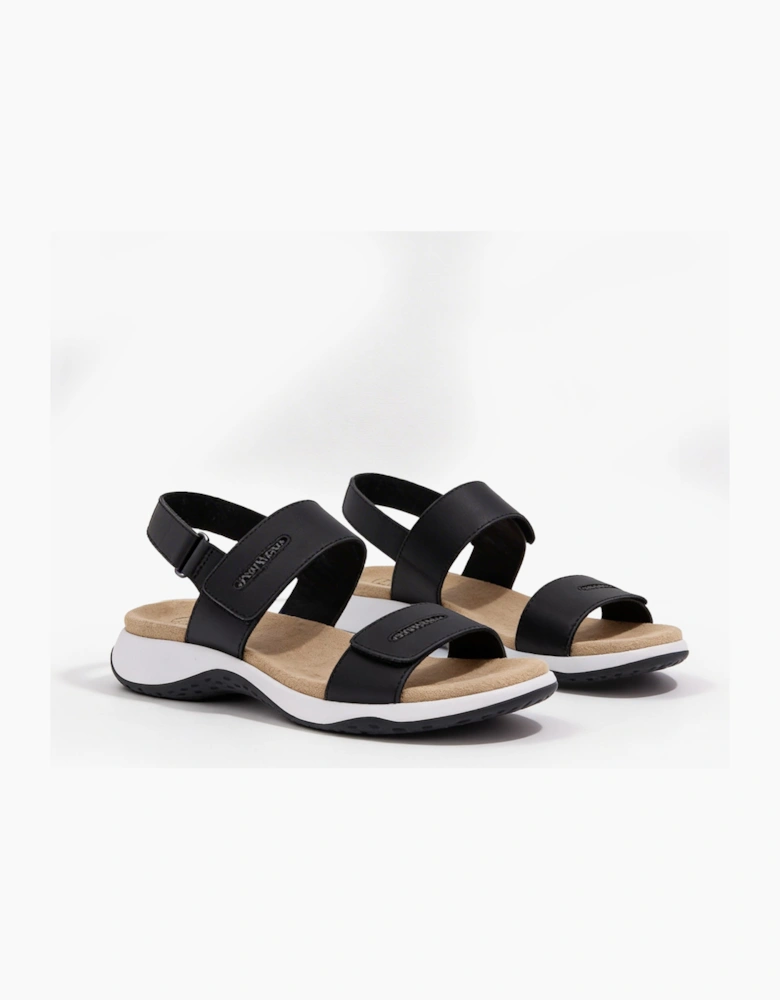Free Spirit GRENADA Womens Cross Strap Sandals Black