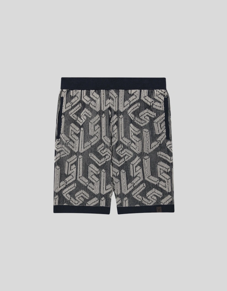 Emblem Ribbed Knitted Shorts