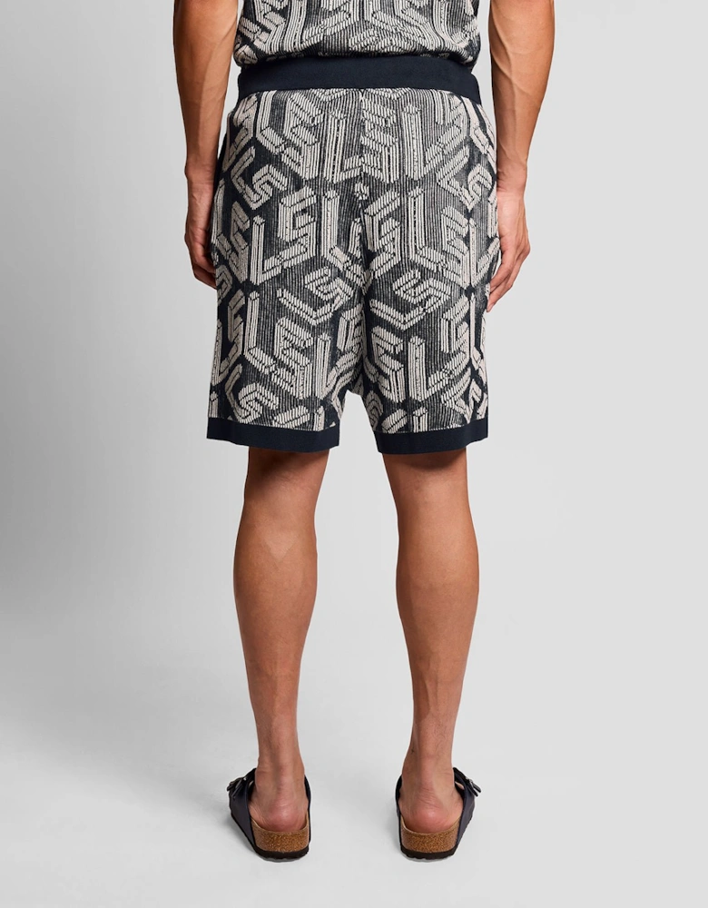 Emblem Ribbed Knitted Shorts