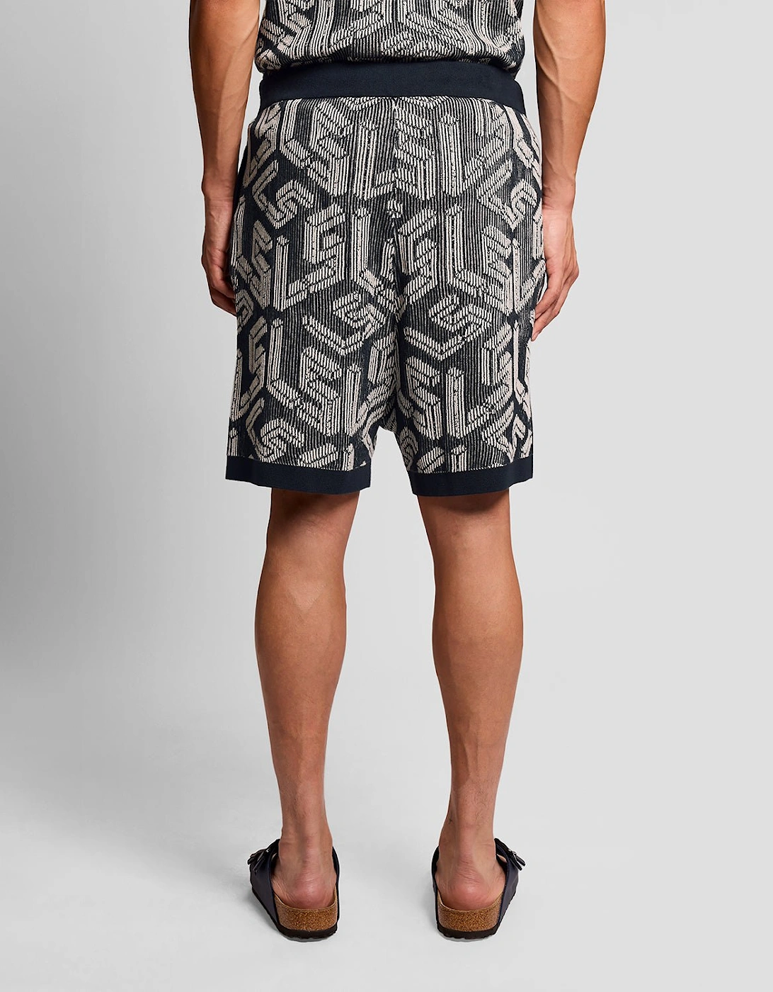 Emblem Ribbed Knitted Shorts