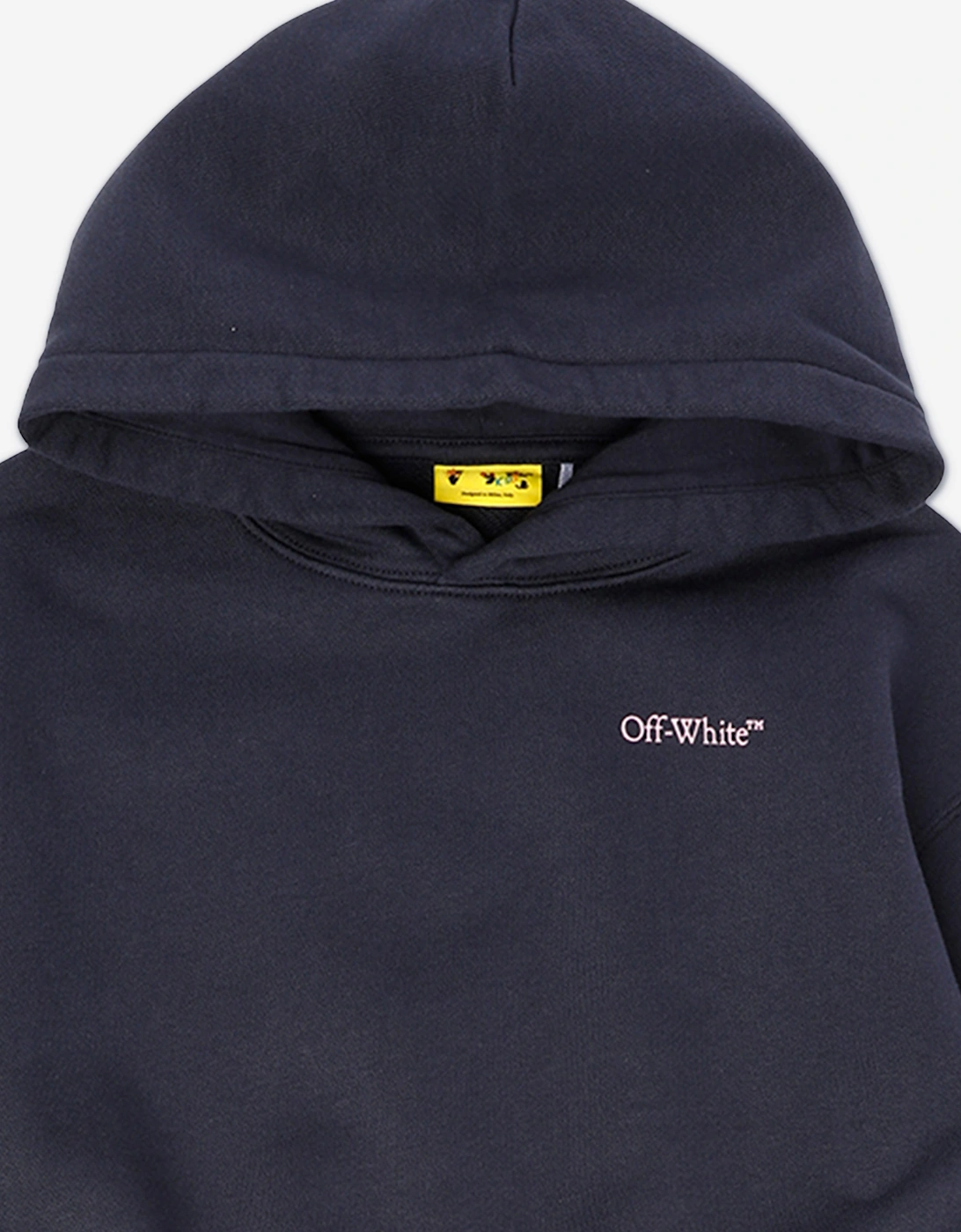 Off-White Girls Diag Splat Hoodie Dress in Navy