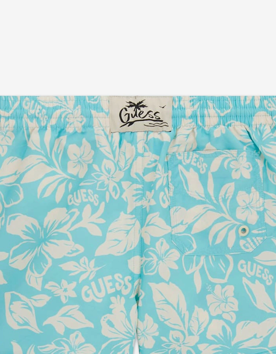 Guess Boys Hawaiian Swim Shorts in Blue