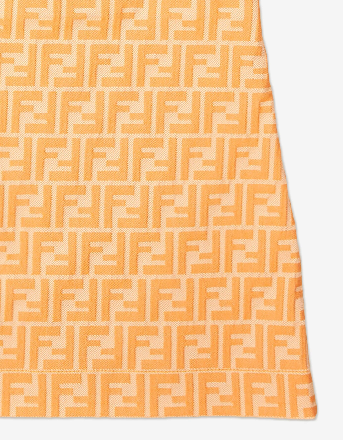 Fendi Girls FF Logo Dress in Orange