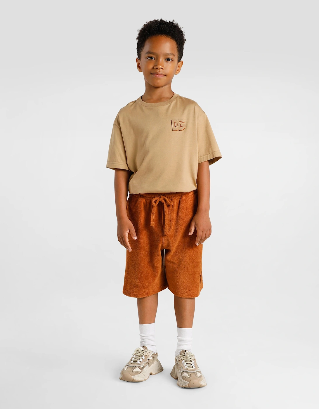 Dolce & Gabbana Kids DG Daymaster Trainers in Beige