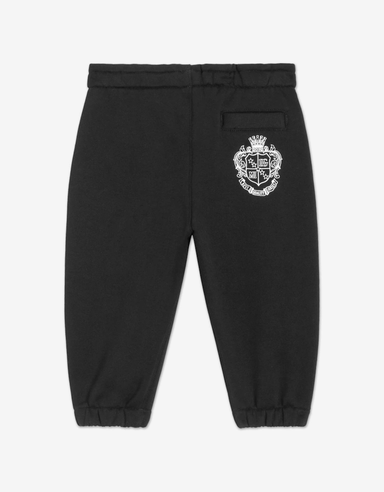 Dolce & Gabbana Baby Boys Shield Logo Joggers in Black