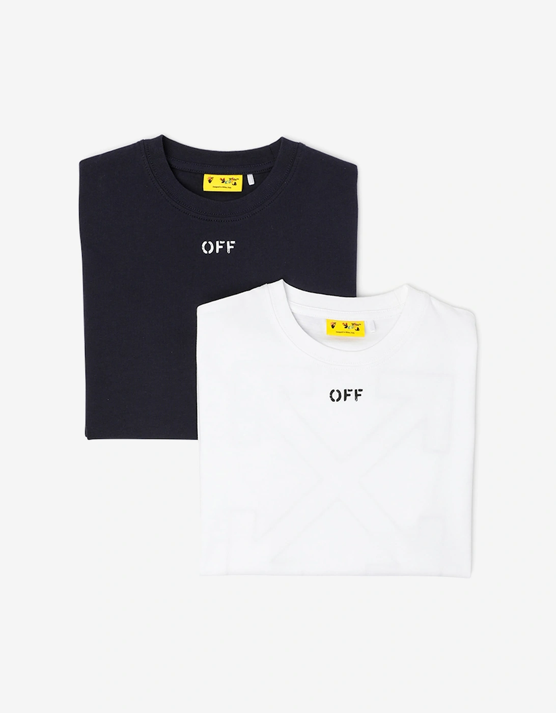 Off-White Kids Off Stamp 2 Pack T-Shirt Set in Black