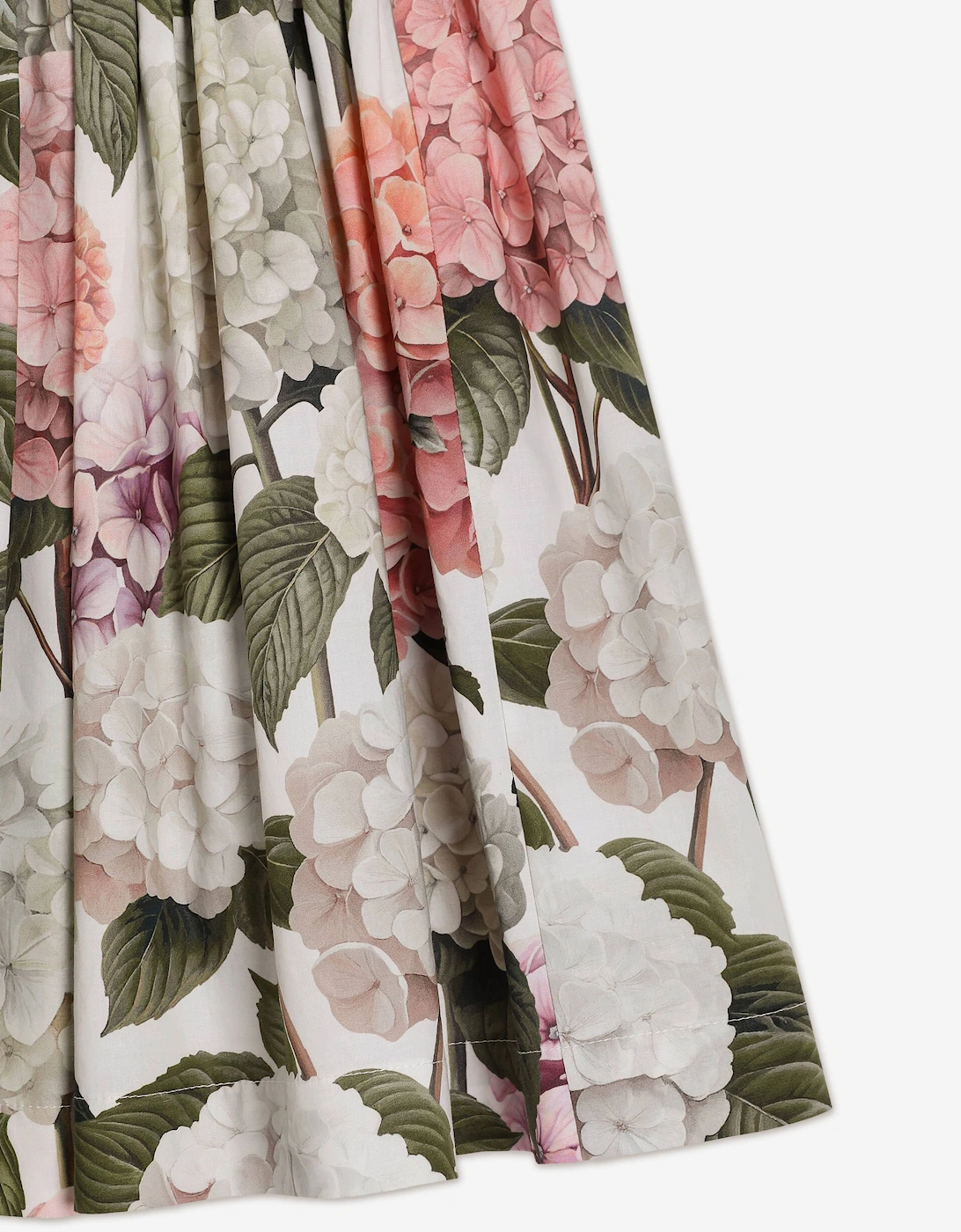 Dolce & Gabbana Girls Cotton Hydrangea Print Dress in Multicolour