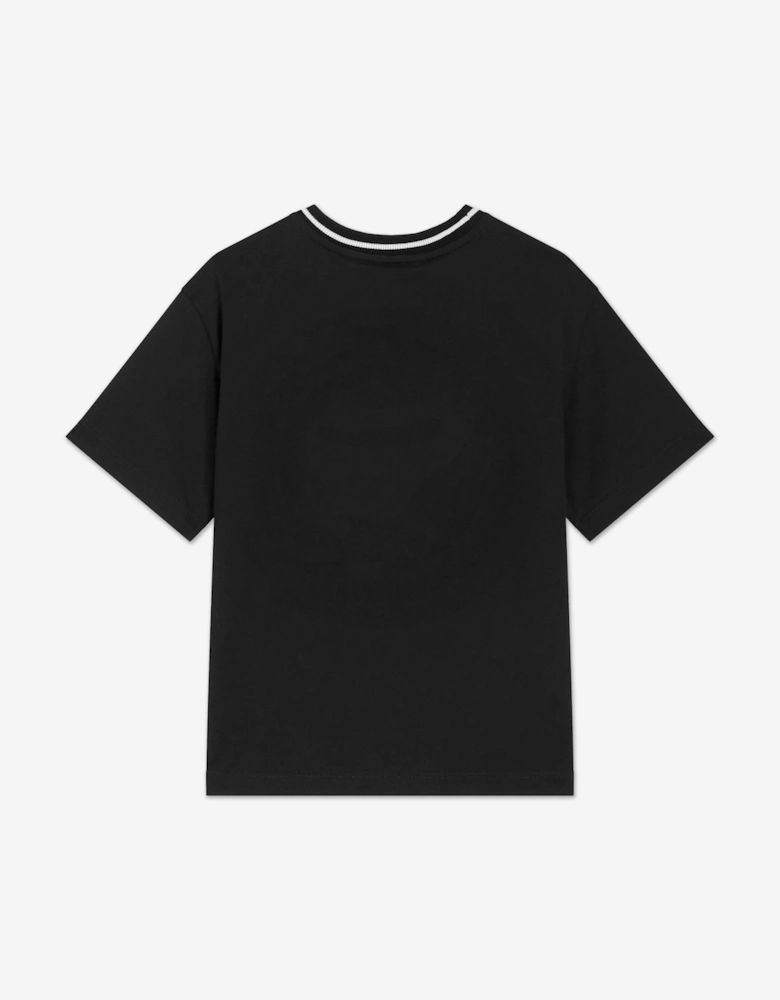 Dolce & Gabbana Boys Logo Print T-Shirt in Black