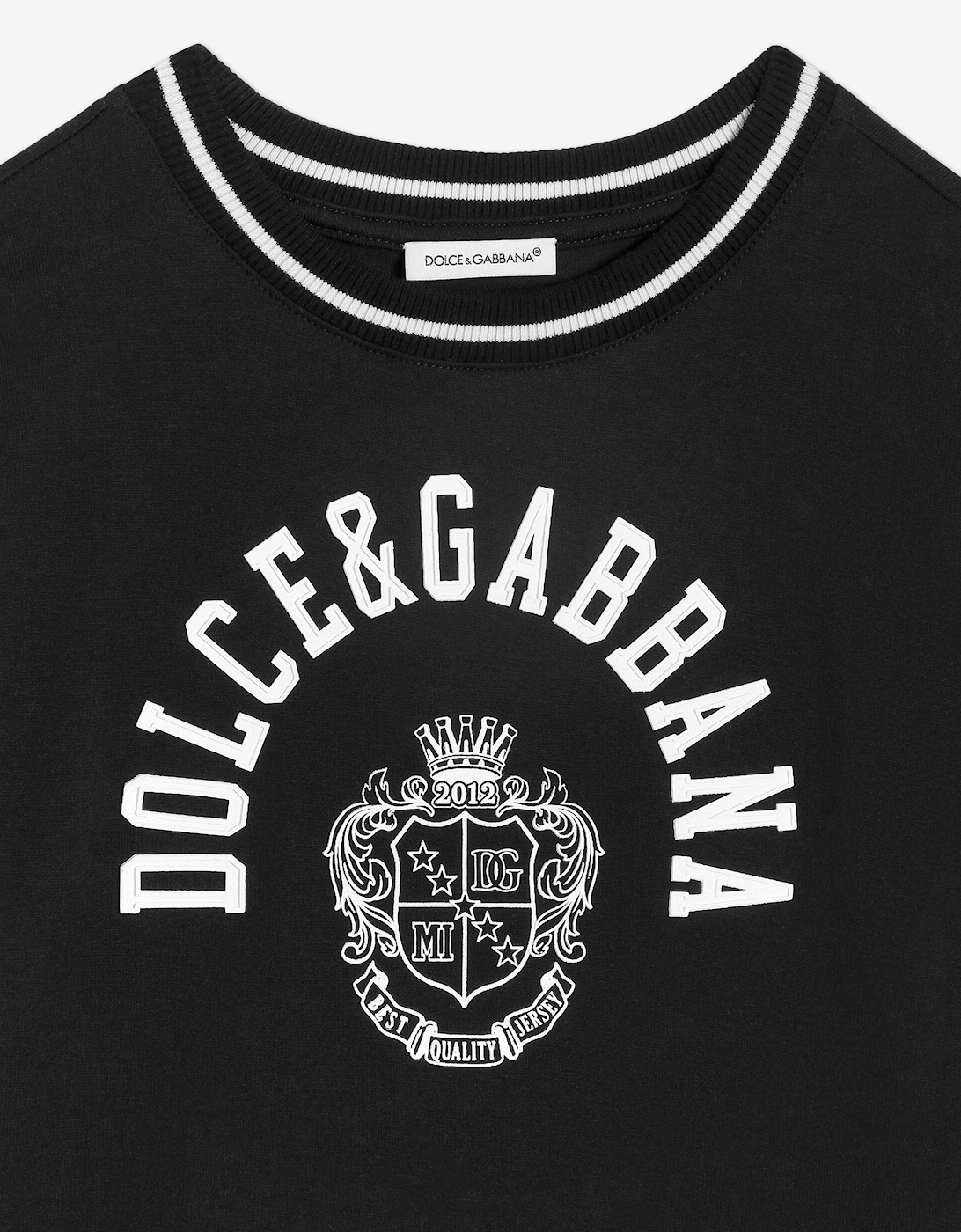 Dolce & Gabbana Boys Logo Print T-Shirt in Black
