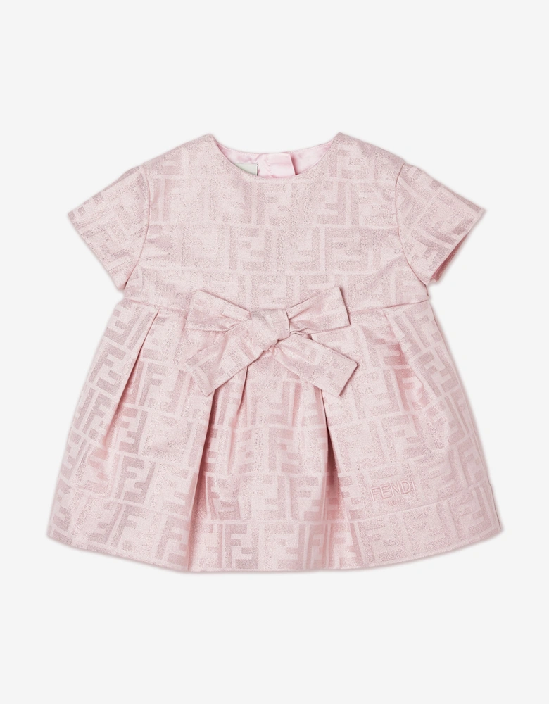 Fendi Baby Girls FF Monogram Dress in Pink