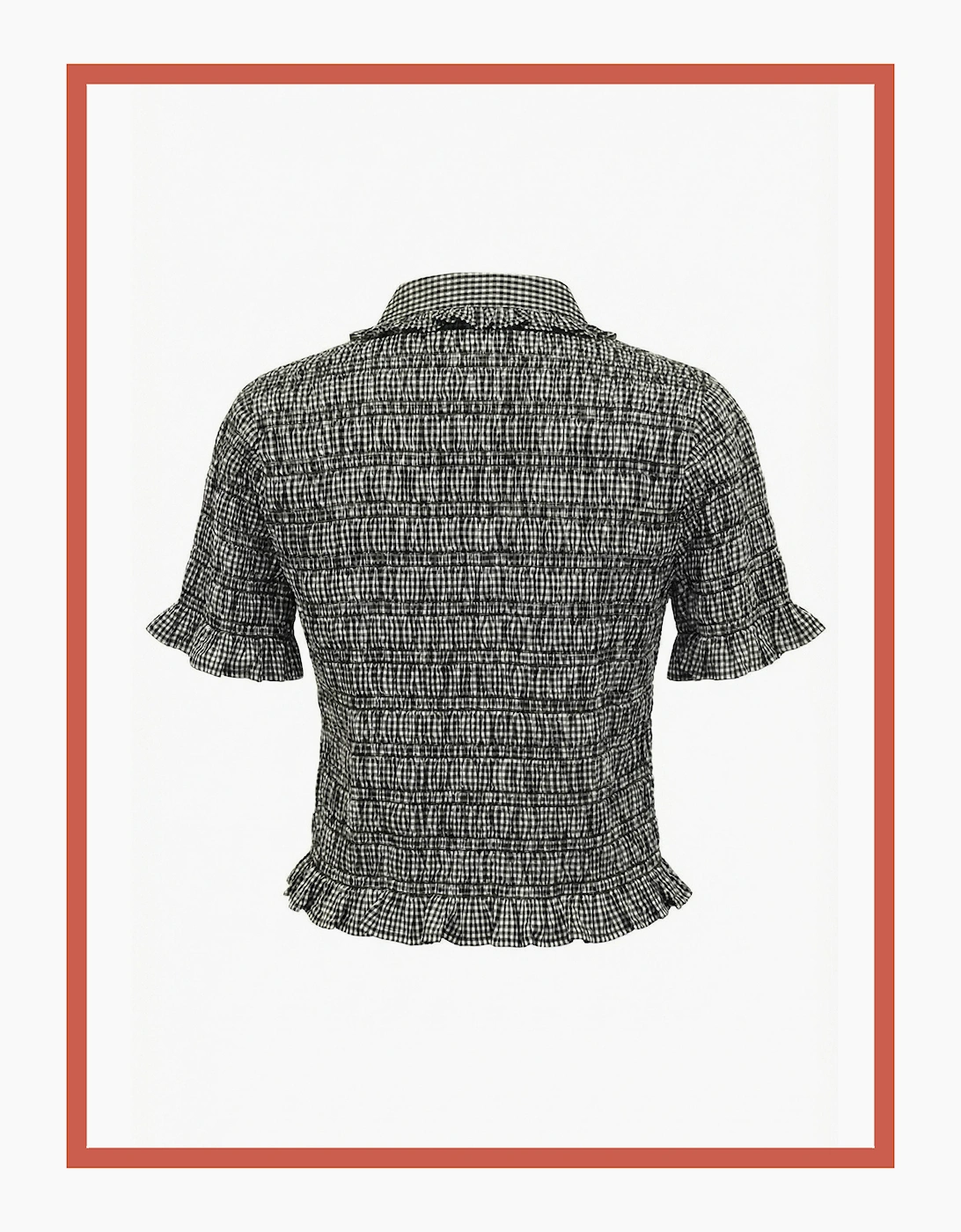 Astrid Gingham Blouse - Black