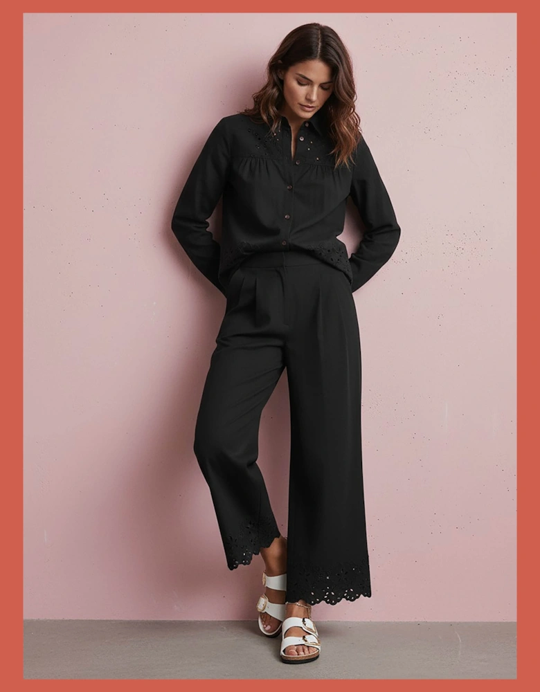 Koren Embroidered Blouse In Black