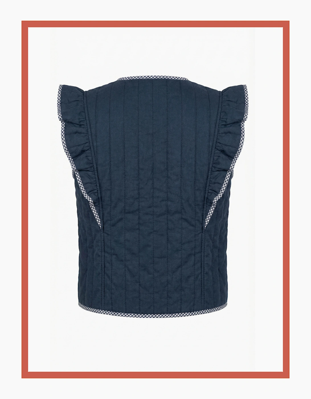Aster Padded Frill Gilet - Dark Navy