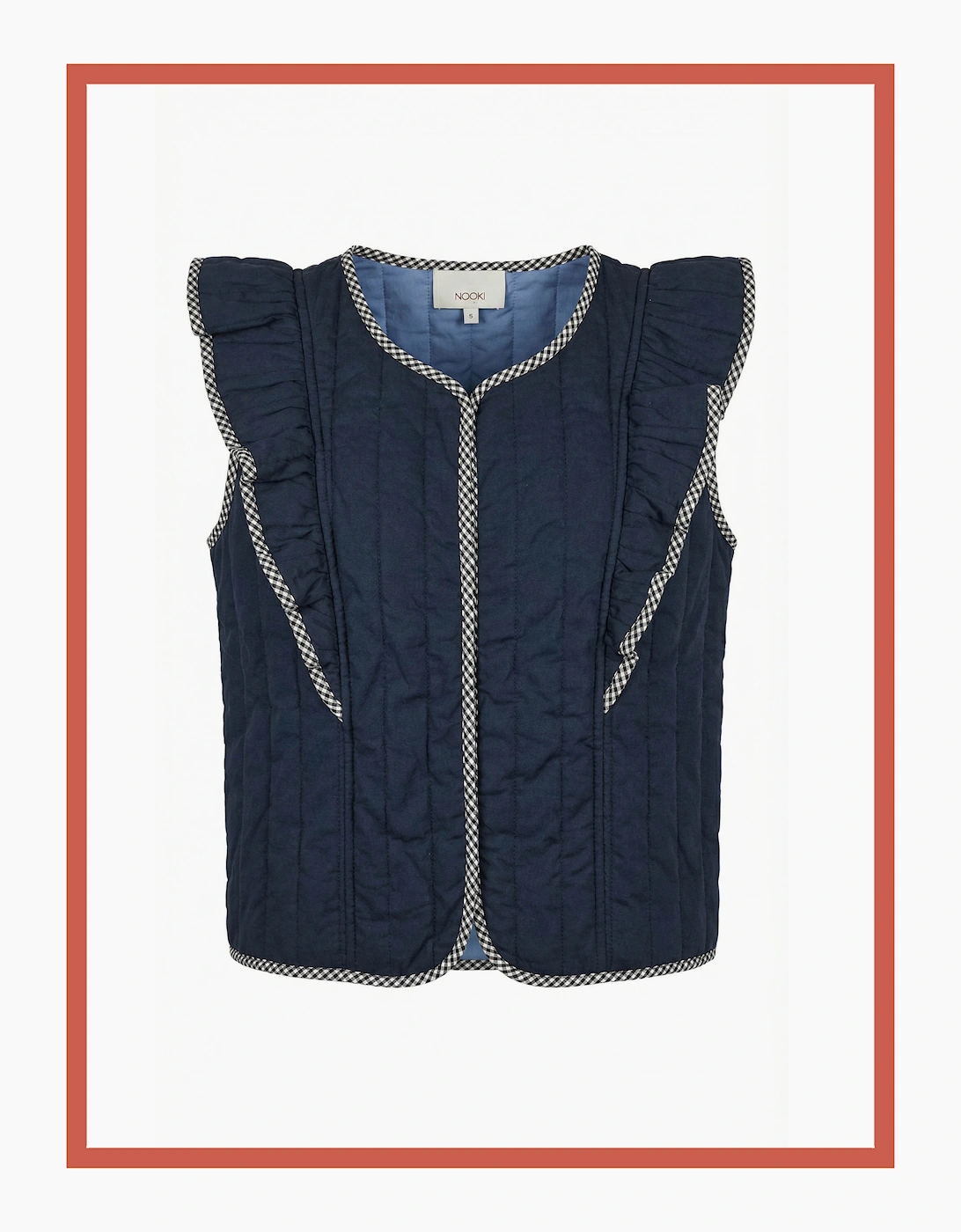 Aster Padded Frill Gilet - Dark Navy, 8 of 7