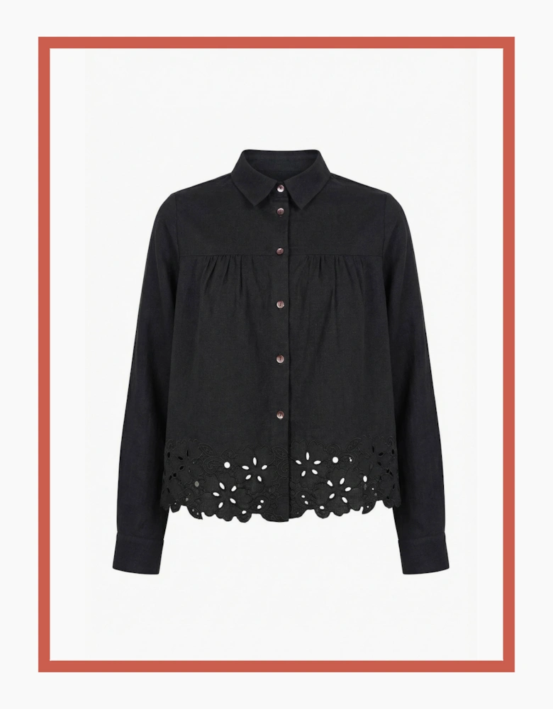 Koren Embroidered Blouse In Black