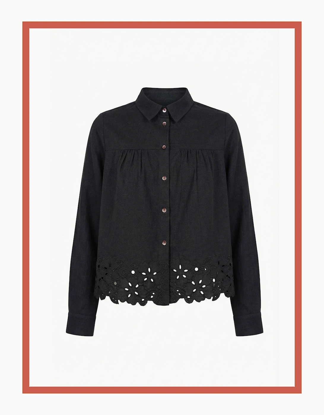 Koren Embroidered Blouse In Black