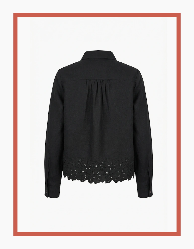 Koren Embroidered Blouse In Black