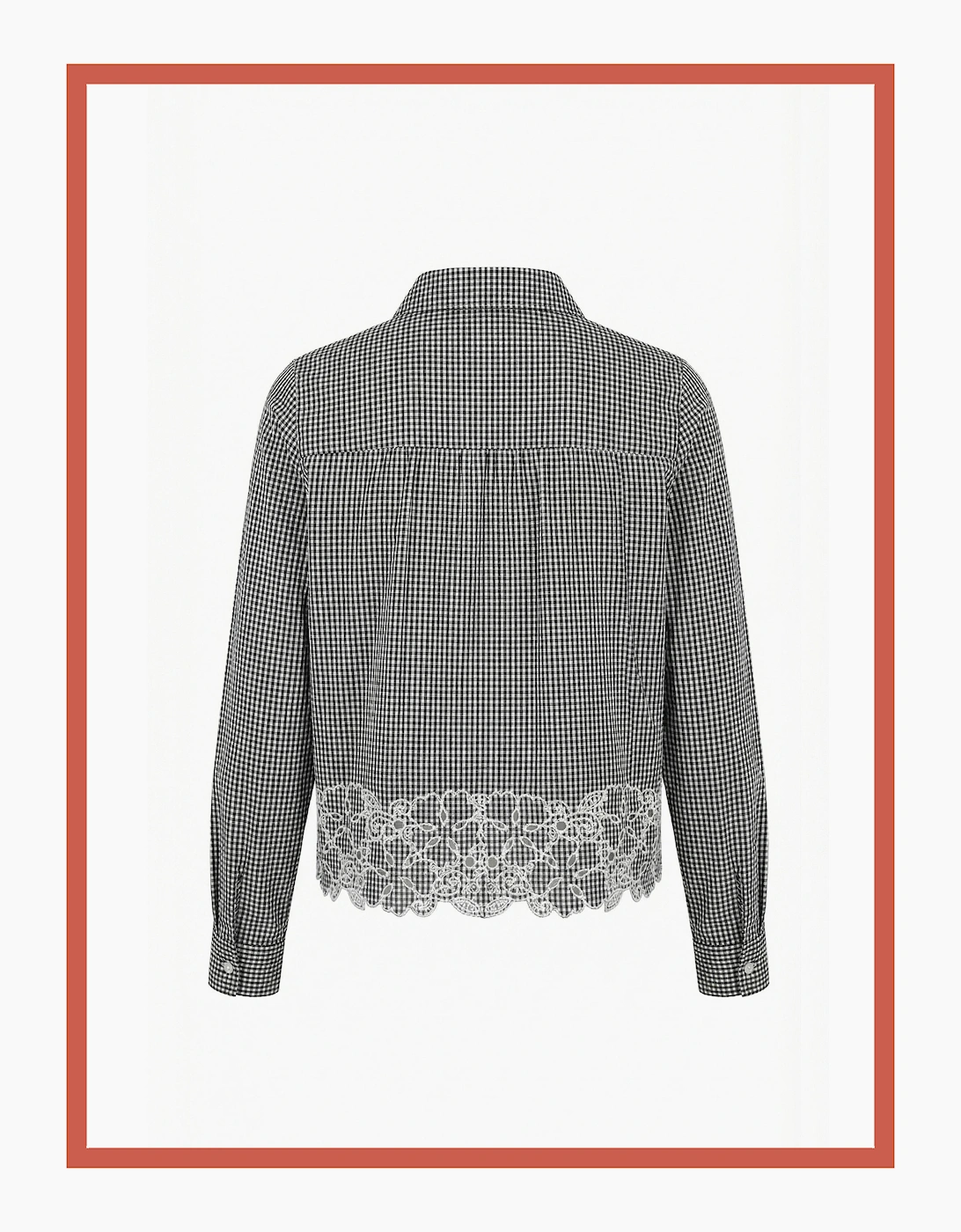 Koren Embroidered Blouse In Black Gingham, 6 of 5