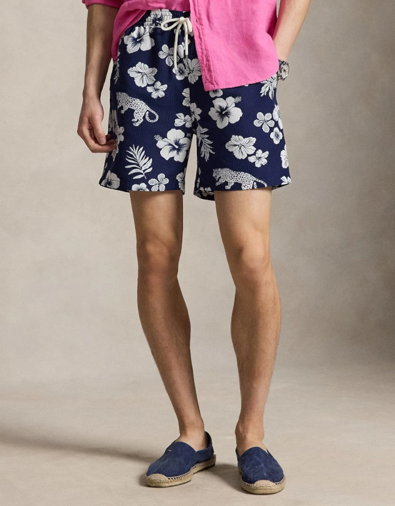 Polo Ralph Lauren Tropical Print Seersucker Swim Shorts 001 Blue