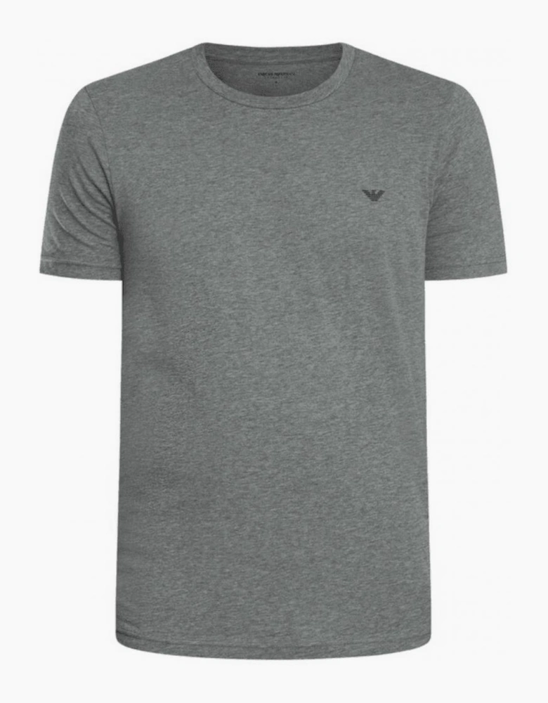 Cotton 2-Pack Round Neck Eagle Logo Black/Grey T-Shirt