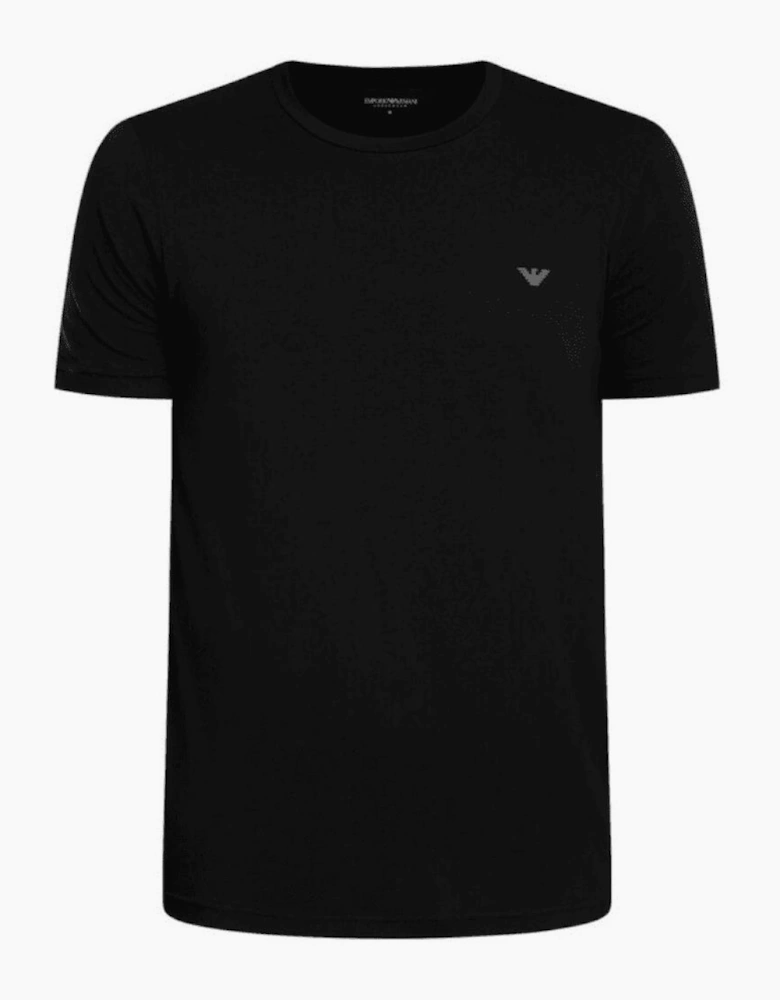 Cotton 2-Pack Round Neck Eagle Logo Black/Grey T-Shirt