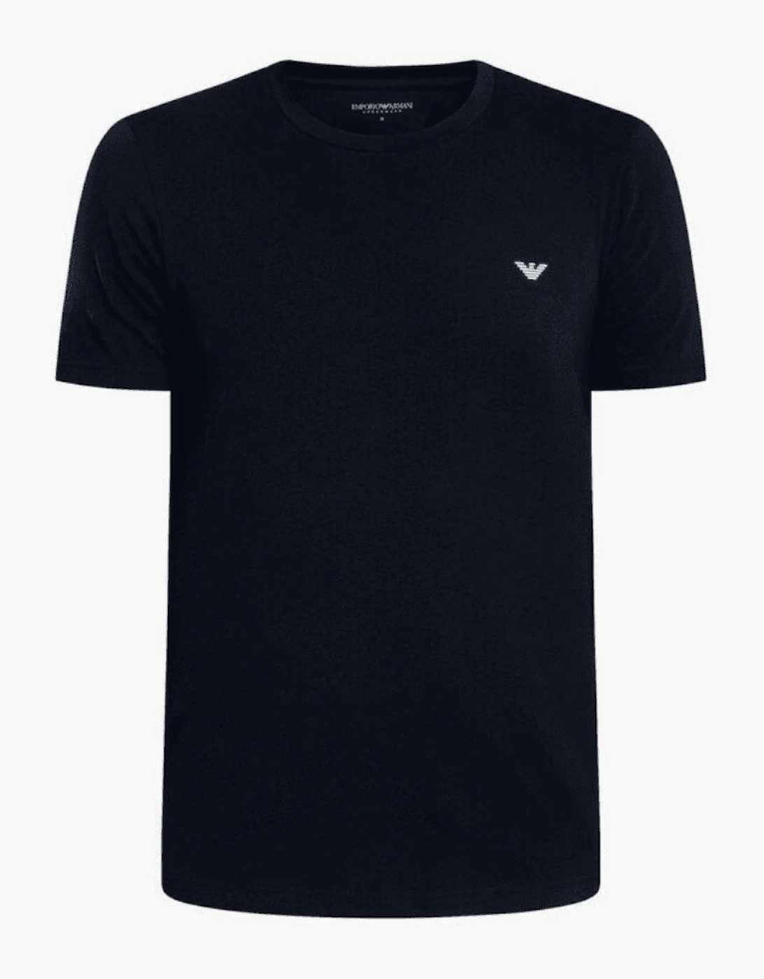 Cotton 2-Pack Round Neck Eagle Logo Navy/White T-Shirt
