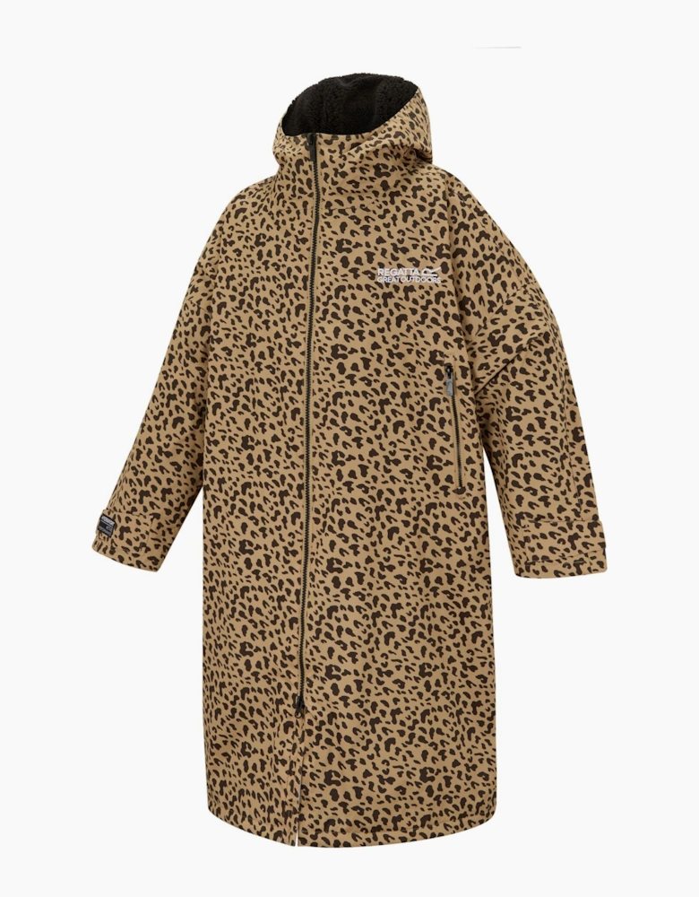 Regatta Unisex Adult Leopard Print Waterproof Reversible Changing Robe
