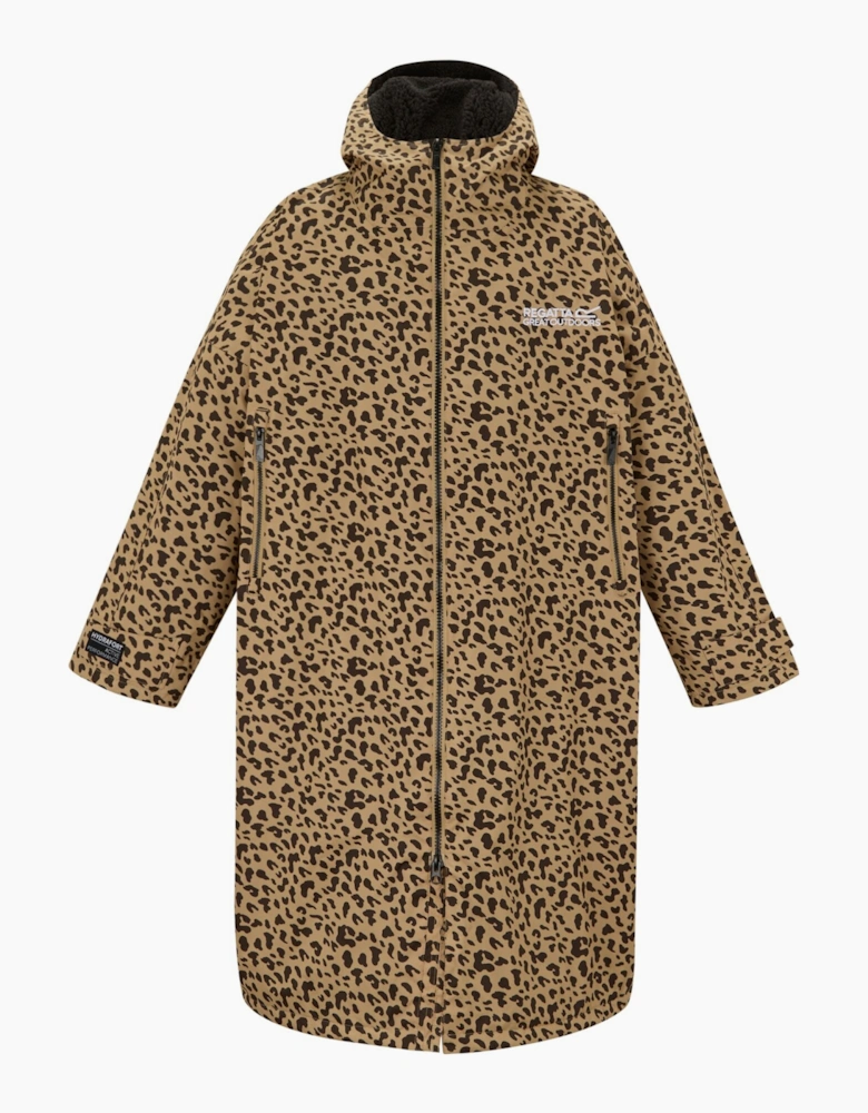 Regatta Unisex Adult Leopard Print Waterproof Reversible Changing Robe