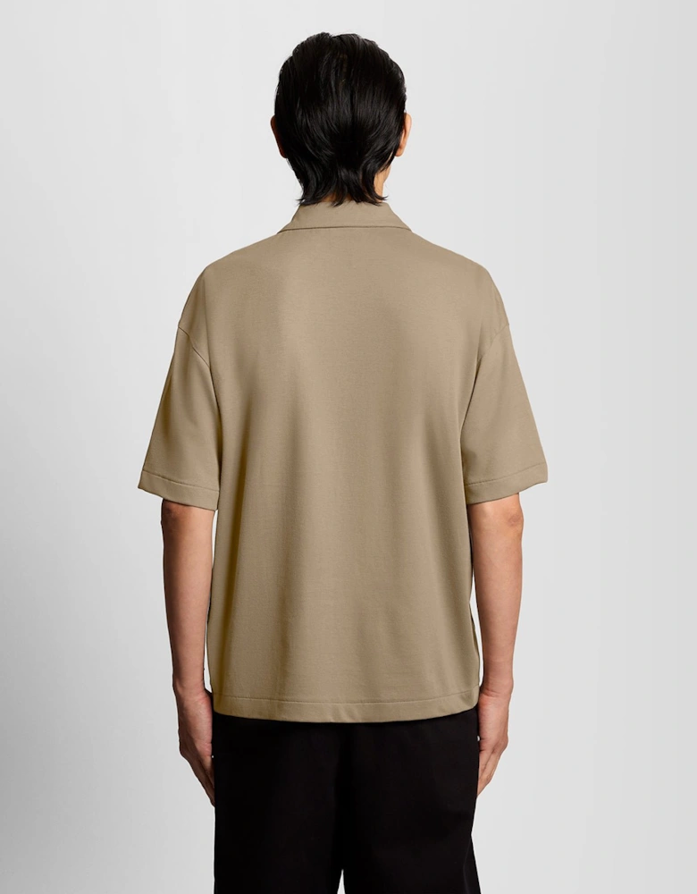 Short Sleeve Revere Collar Shirt