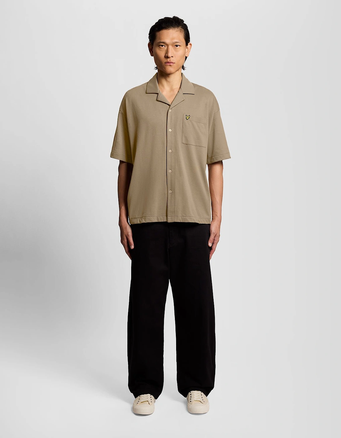 Short Sleeve Revere Collar Shirt
