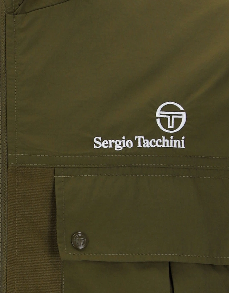 Sergio Tacchini Calisti Hooded Jacket - Dark Olive
