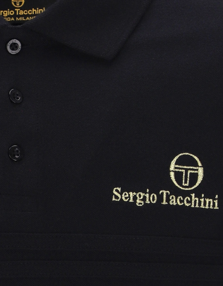 Sergio Tacchini Supermac Primo Polo Shirt - Black/Gold