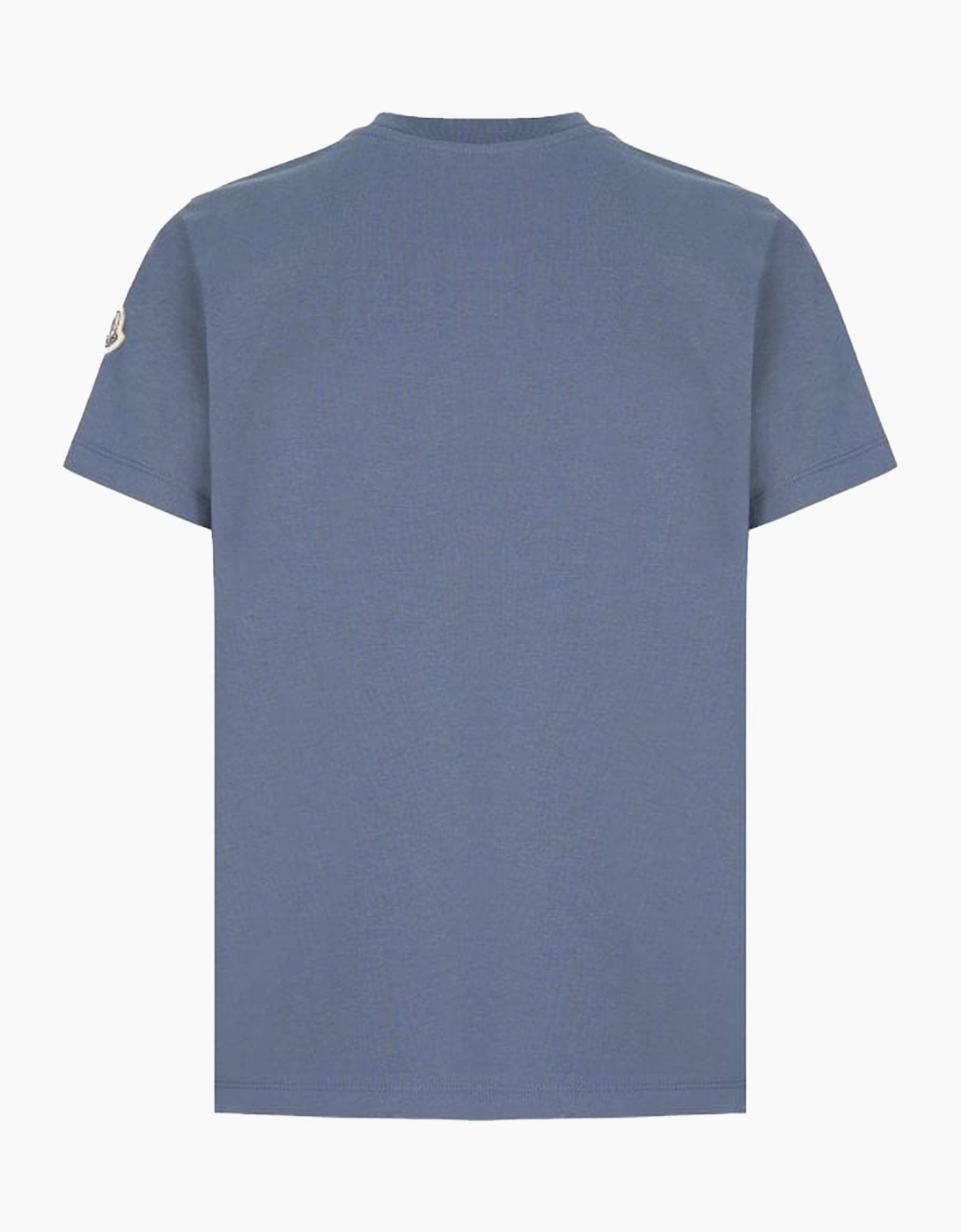 Stripe Logo T Shirt Blue