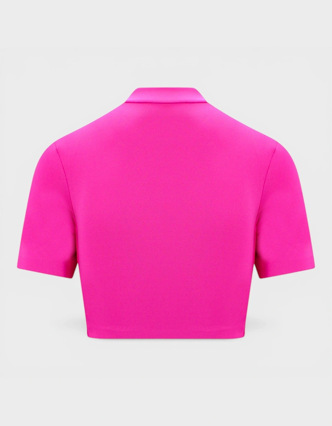 Zip Logo Crop Tee Fuchsia