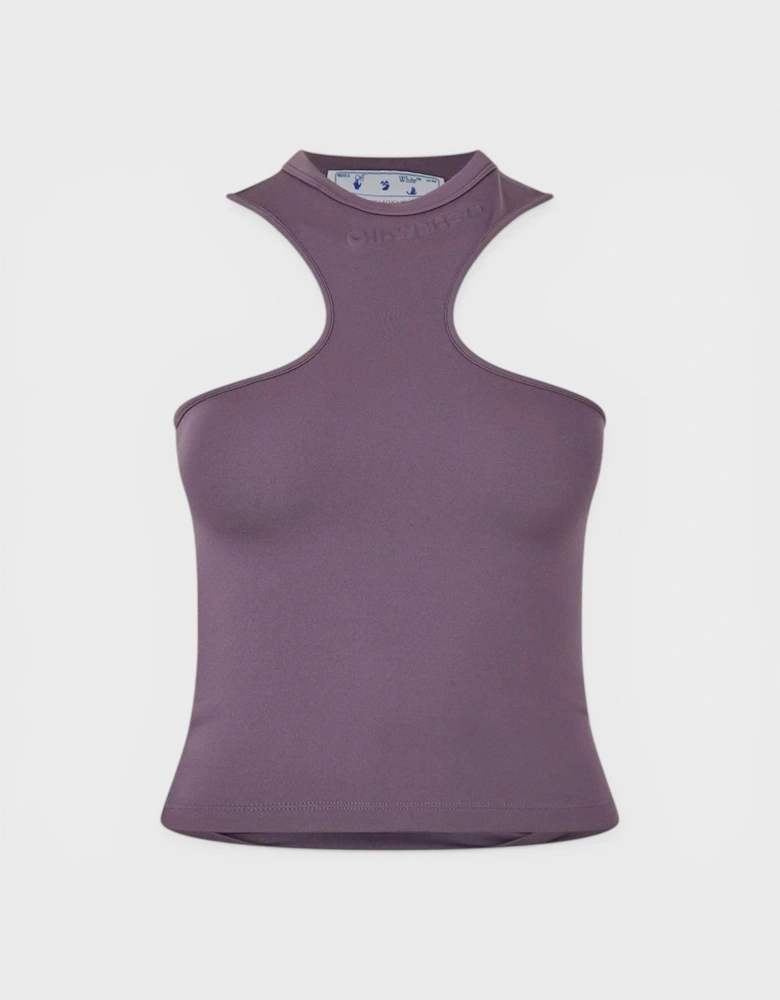 Sleek Asymmetric Rowing Top Violet