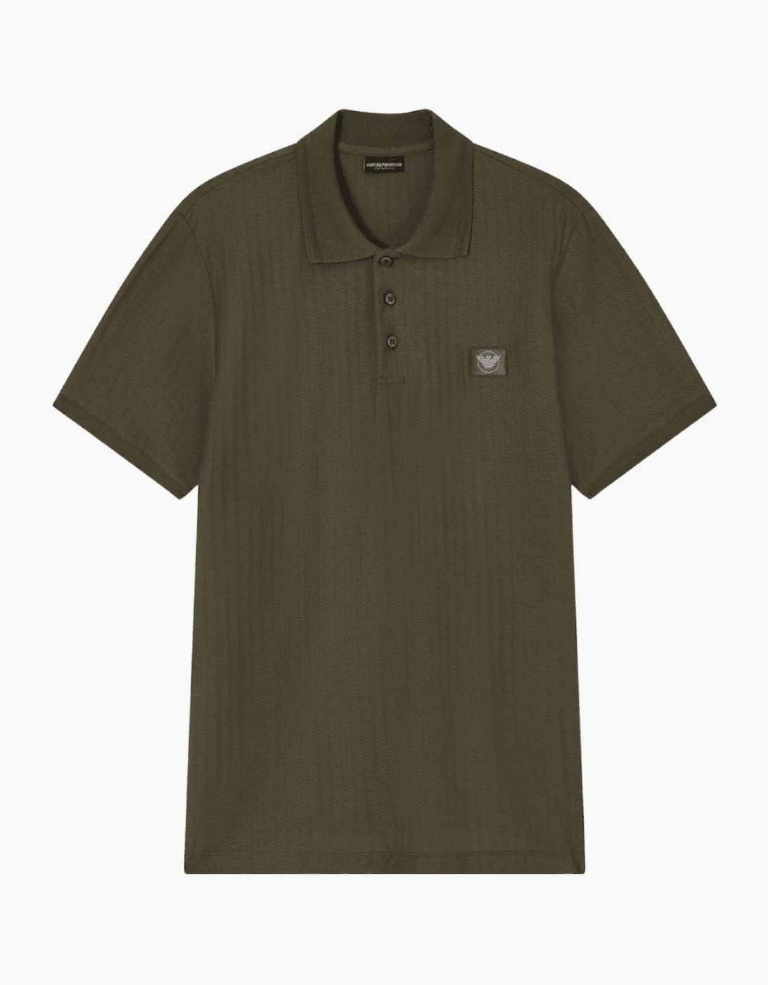 Textured Cotton Olive Green Polo Shirt, 3 of 2