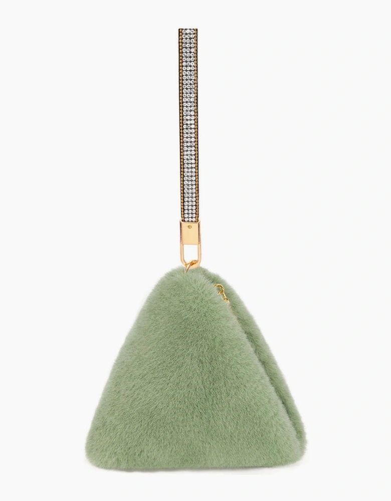 Pyramid Faux Fur Bag