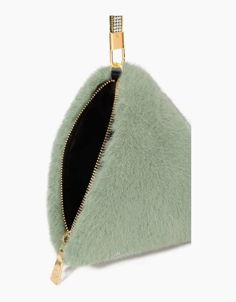 Pyramid Faux Fur Bag